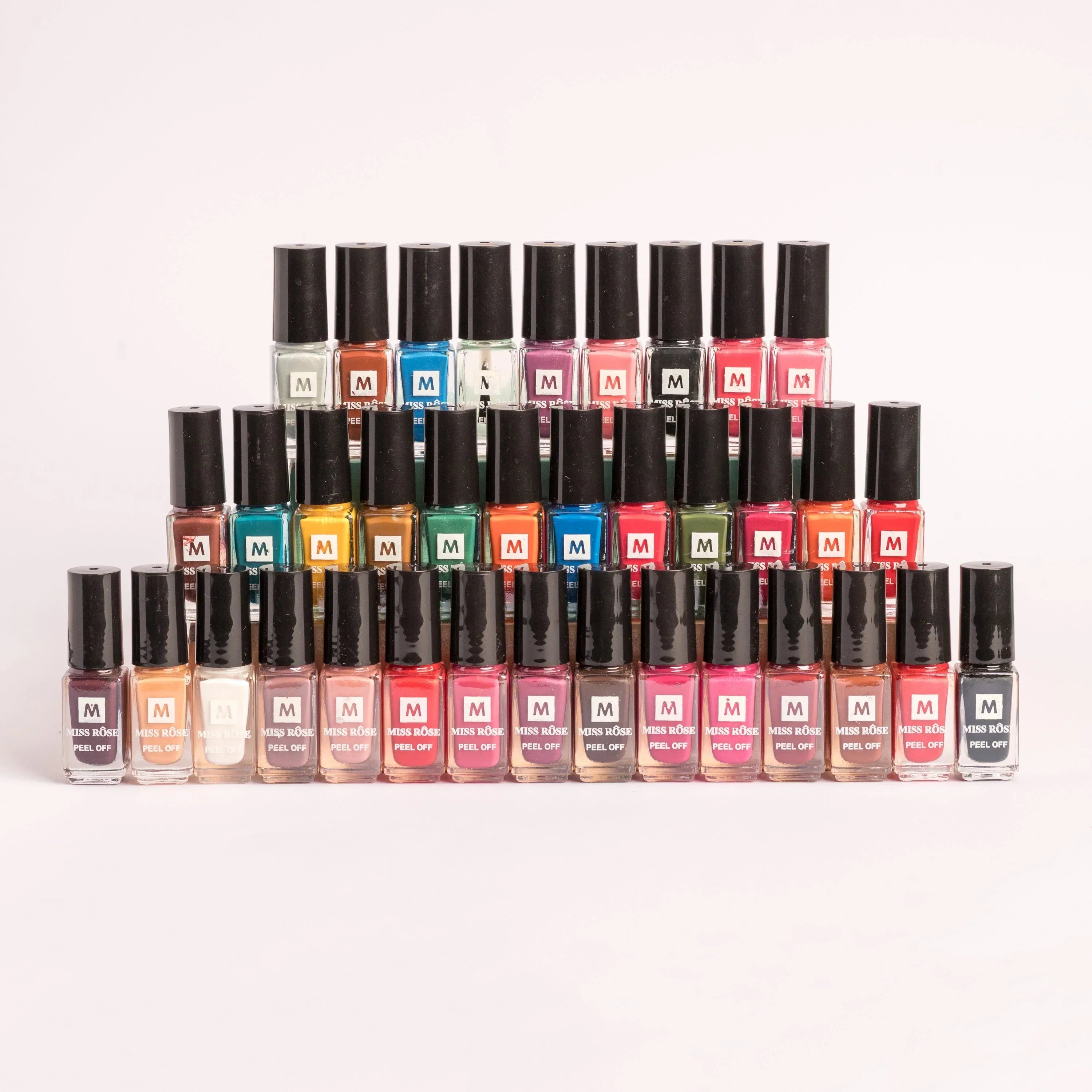 Miss Rose(Pack of 36 Peel Off Nail Polishes)