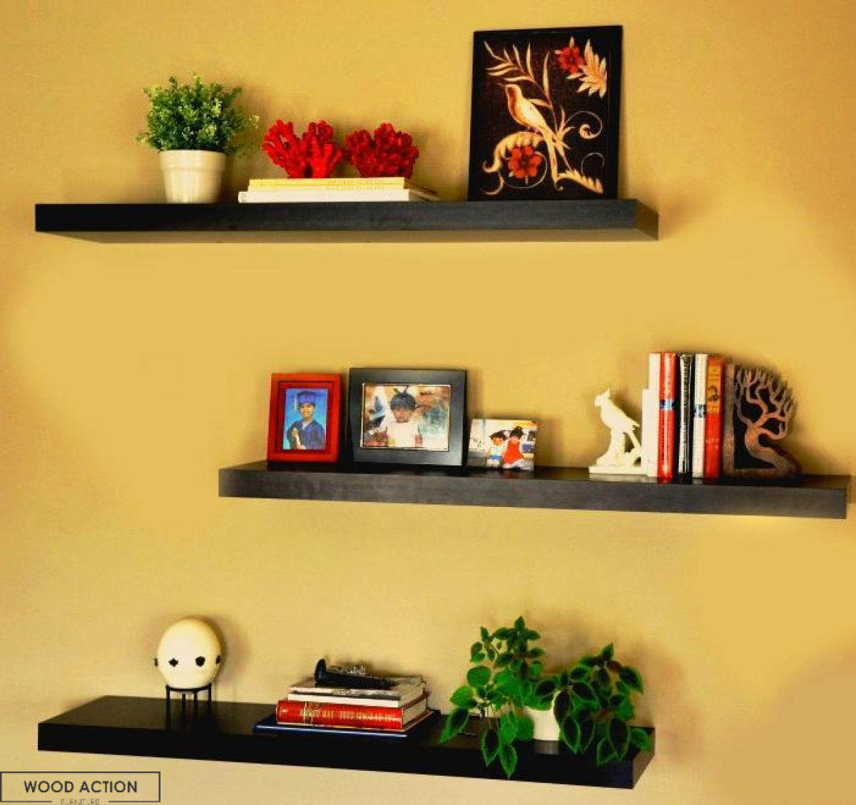 Brown Floating Shelves