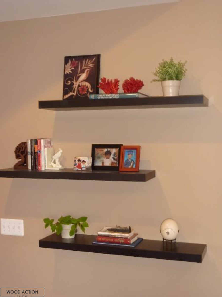 Brown Floating Shelves